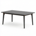 Table de jardin rectangulaire 180 x 90 x 75 cm aluminium gris anthracite style contemporain