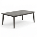 Table de jardin rectangulaire 180 x 90 cm gris anthracite en aluminium style contemporain
