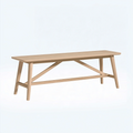 Banc 120 x 35 x 45 cm en bois naturel style scandinave