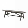 Banc de jardin 180 x 40 x 45 cm en métal gris foncé style contemporain